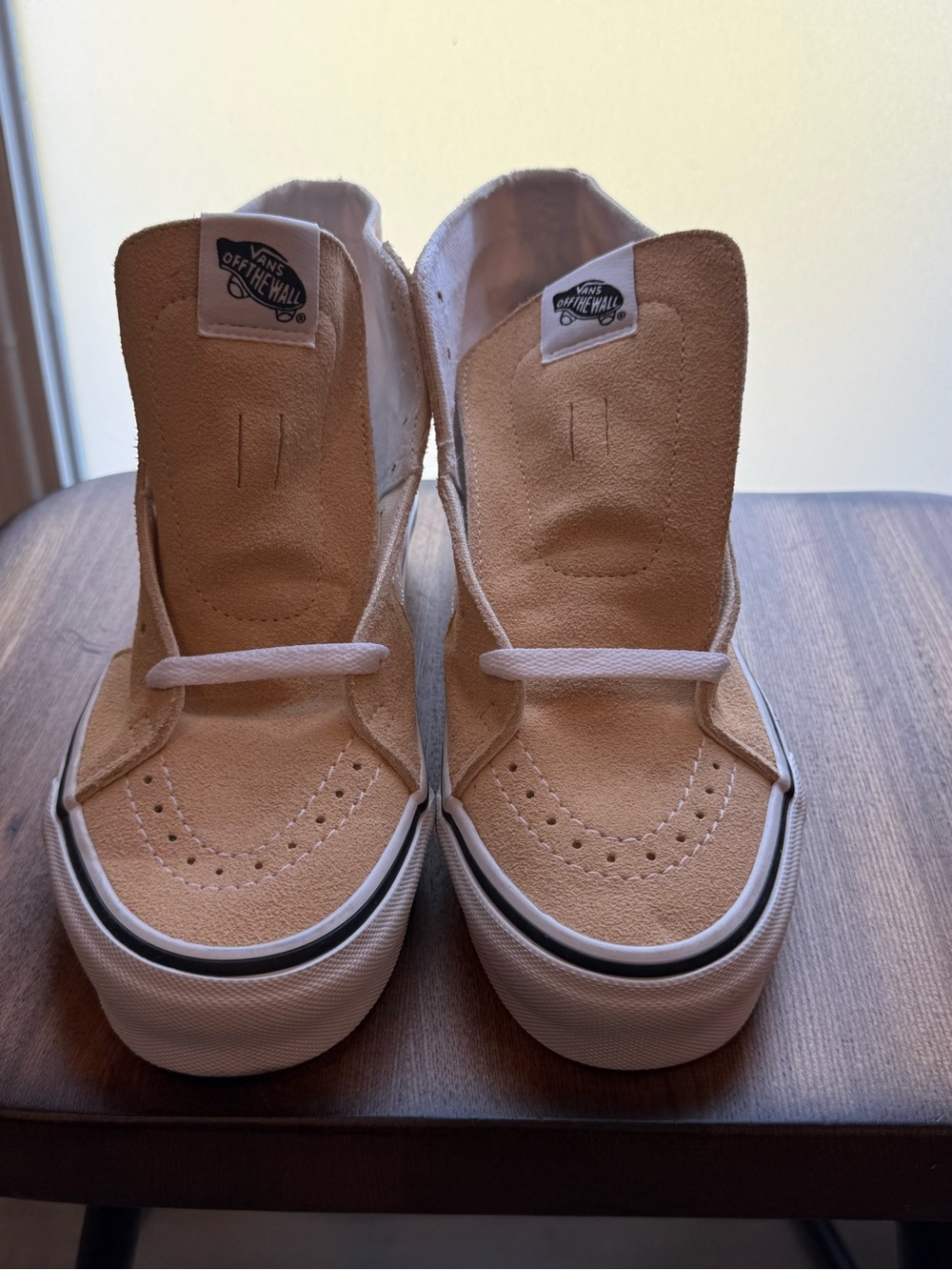 Vans Women's Beige Suede Low-Top Sneakers